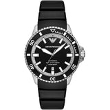 Emporio Armani Sea Explorer Automatic Black Dial Black Silicone Strap Watch For Men - AR60078 Buy Now By Emporio Armani
