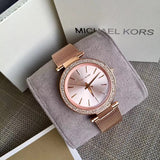 Michael Kors Darci Rose Gold Dial Rose Gold Mesh Bracelet Watch for Women - MK3369 Buy Now By Michael Kors