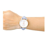 Fossil Original Boyfriend White Dial Light Blue Leather Strap Watch for Women - ES4045 Buy Now By Fossil