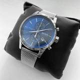 Hugo Boss Jet Blue Dial Silver Mesh Bracelet Watch for Men - 1513441 Buy Now By Hugo Boss