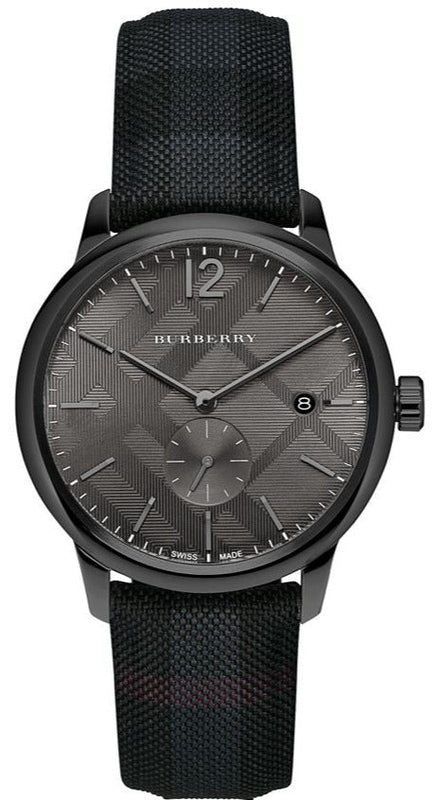 Burberry The Classic Round Horseferry Black Dial Black Leather Strap Watch for Men - BU10010 Buy Now By Burberry