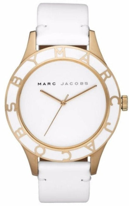 Marc Jacobs Blade White Dial White Leather Strap Watch for Women - MBM1098 Buy Now By Marc Jacobs