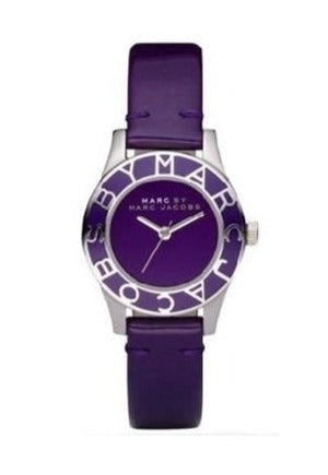 Marc Jacobs Blade Purple Dial Purple Leather Strap Watch for Women - MBM1158 Buy Now By Marc Jacobs