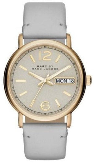 Marc Jacobs Fergus Grey Dial Grey Leather Strap Watch for Women - MBM8654 Buy Now By Marc Jacobs