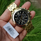 Guess Surge Chronograph Black Dial Gold Steel Strap Watch for Men - W1258G2 Buy Now By Guess