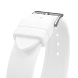 Guess Frontier Diamonds Silver Dial White Rubber Strap Watch For Women - W1160L4 Buy Now By Guess