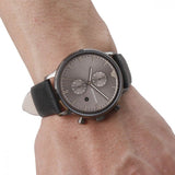 Emporio Armani Classic Grey Dial Grey Leather Strap Watch For Men - AR0388 Buy Now By Emporio Armani