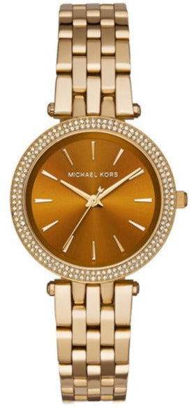 Michael Kors Darci Amber Dial Gold Steel Strap Watch for Women - MK3408 Buy Now By Michael Kors