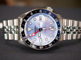 Seiko 5 Sports Automatic GMT SKX Sports Style Asia Exclusive Limited Edition Ice Blue Dial Silver Steel Strap Watch For Men - SSK029K1 Buy Now By Seiko