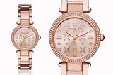 Michael Kors Parker Rose Gold Dial Steel Strap Watch for Women - MK6470 Buy Now By Michael Kors