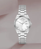 Guess Luna Silver Dial Silver Steel Strap Watch for Women - GW0308L1 Buy Now By Guess