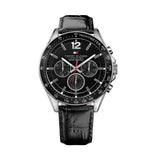 Tommy Hilfiger Luke Quartz Black Dial Black Leather Strap Watch for Men - 1791117 Buy Now By Tommy Hilfiger