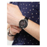 Tommy Hilfiger Luke Quartz Black Dial Black Leather Strap Watch for Men - 1791117 Buy Now By Tommy Hilfiger