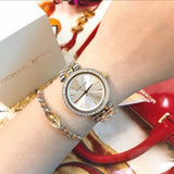 Michael Kors Darci Silver Dial Two Tone Steel Strap Watch for Women - MK3405 Buy Now By Michael Kors