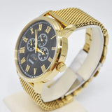 Guess Delancy Black Dial Gold Mesh Bracelet Watch for Men - W0871G2 Buy Now By Guess