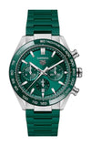 Tag Heuer Carrera Chronograph 44mm Green Dial Green Steel Strap Watch for Men - CBN2A1N.FT6238 Buy Now By Tag Heuer
