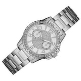 Guess Sassy Multifunction Quartz Silver Dial Silver Steel Strap Watch For Women - W0705L1 Buy Now By Guess