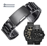 Diesel Mega Chief Chronograph Black Dial Black Steel Strap Watch For Men - DZ4283 Buy Now By Diesel