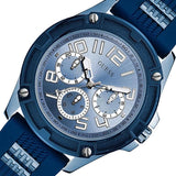 Guess Delta Blue Dial Blue Silicone Strap Watch for Men - GW0051G4 Buy Now By Guess