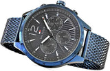 Tommy Hilfiger Gavin Chronograph Blue Dial Blue Mesh Bracelet Watch for Men - 1791471 Buy Now By Tommy Hilfiger