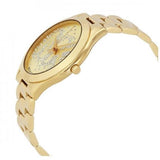 Michael Kors Slim Runway Gold Dial Gold Steel Strap Watch for Women - MK3590 Buy Now By Michael Kors