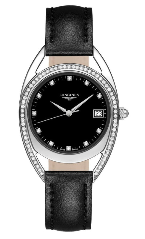 Longines Equestrian Arche Quartz Diamond Black Dial Watch for Women - L6.136.0.57.0 Buy Now By Longines
