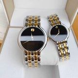 Movado Veturi Quartz Black Dial Two Tone Steel Strap Watch for Women - 0606933 Buy Now By Movado