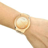 Guess Crush Rose Gold Dial Rose Gold Steel Strap Watch For Women - GW0020L3 Buy Now By Guess