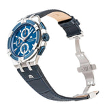 Maurice Lacroix Aikon Chronograph Blue Dial Blue Leather Strap Watch For Men - AI1018-SS001-432-4 Buy Now By Maurice Lacroix
