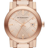 Burberry The City Rose Gold Dial Rose Gold Steel Strap Watch for Women - BU9235 Buy Now By Burberry