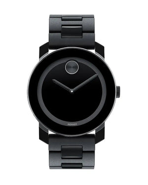 Movado Bold Black Dial Black Steel Strap Watch For Men - 3600047 Buy Now By Movado