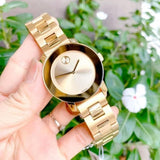 Movado Bold Yellow Gold Dial Yellow Gold Steel Strap Watch For Women - 3600085 Buy Now By Movado