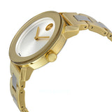 Movado Bold Silver Dial Two Tone Steel Strap Watch for Women - 3600129 Buy Now By Movado