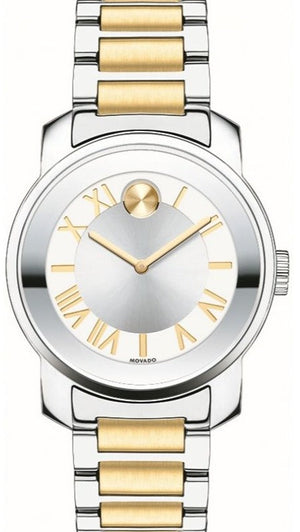 Movado Bold Silver Dial Two Tone Steel Strap Watch for Women - 3600245 Buy Now By Movado