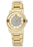 Movado Bold Pave Gold Dial Gold Steel Strap Watch For Women - 3600255 Buy Now By Movado