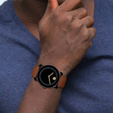 Movado Bold Black Dial Brown Leather Strap Watch For Men - 3600305 Buy Now By Movado