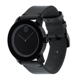 Movado Bold Black Dial Black Leather Strap Watch For Men - 3600306 Buy Now By Movado