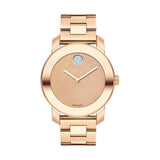 Movado Bold Rose Gold Dial Rose Gold Steel Strap Watch For Women - 3600335 Buy Now By Movado