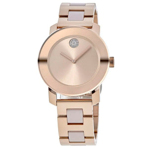 Movado Bold Rose Gold Dial Two Tone Steel Strap Watch for Women - 3600639 Buy Now By Movado