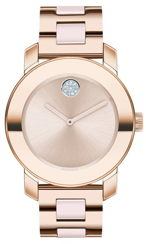 Movado Bold Rose Gold Dial Two Tone Steel Strap Watch for Women - 3600639 Buy Now By Movado