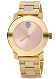 Movado Bold Beige Dial Two Tone Steel Strap Watch For Women - 3600640 Buy Now By Movado