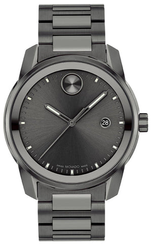 Movado Bold Verso Grey Dial Grey Steel Strap Watch for Men - 3600860 Buy Now By Movado