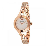 Emporio Armani Chiara Silver Dial Rose Gold Steel Strap Watch For Women - AR7362 Buy Now By Emporio Armani
