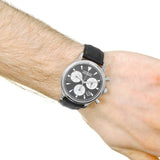 Movado Heritage Chronograph Black Dial Black Leather Strap Watch for Men - 3650005 Buy Now By Movado