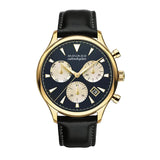 Movado Heritage Chronograph Calendoplan Blue Dial Black Leather Strap Watch for Men - 3650006 Buy Now By Movado