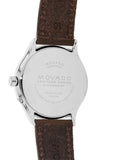 Movado Heritage Moonphase Blue Dial Brown Leather Strap Watch For Women - 3650009 Buy Now By Movado