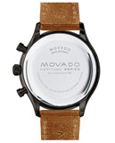 Movado Heritage Calendoplan Chronograph Black Dial Brown Leather Strap Watch for Men - 3650022 Buy Now By Movado
