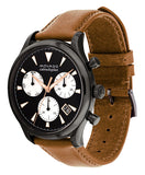 Movado Heritage Calendoplan Chronograph Black Dial Brown Leather Strap Watch for Men - 3650022 Buy Now By Movado