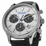 Movado Heritage Calendoplan Chronograph Silver Dial Black Leather Strap Watch for Men - 3650024 Buy Now By Movado