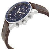 Movado Heritage 29mm Chronograph Blue Dial Brown Leather Strap Watch For Men - 3650061 Buy Now By Movado